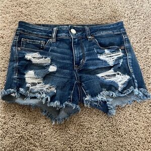 American Eagle Distressed Midi Shorts Size 6